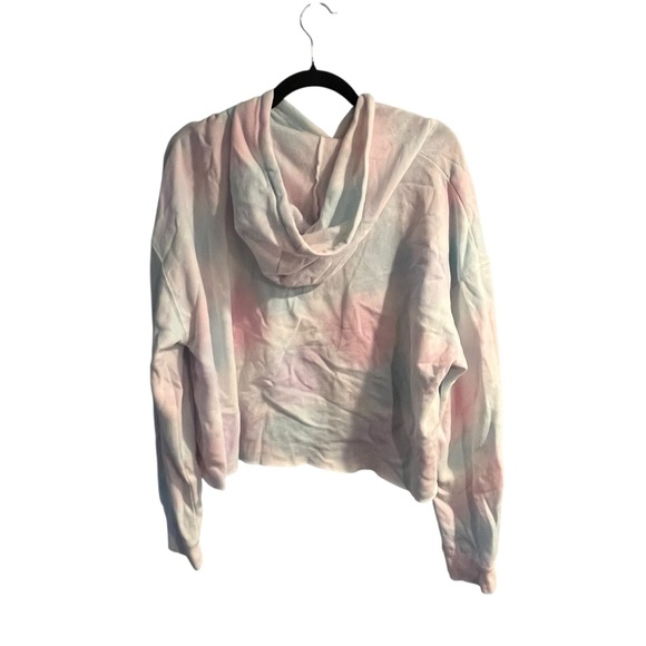 Crooked Hammock Brewery Womens XL Cropped Hoodie Pastel Pink Blue Tie‎ Dye - Picture 4 of 7